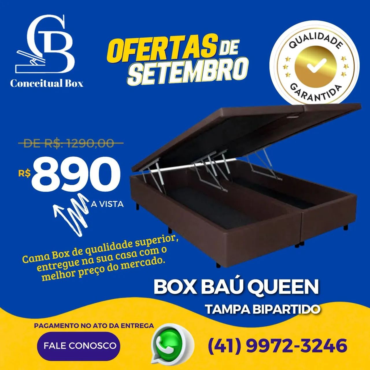 BOX BAÚ QUEEN BIPARTIDO 