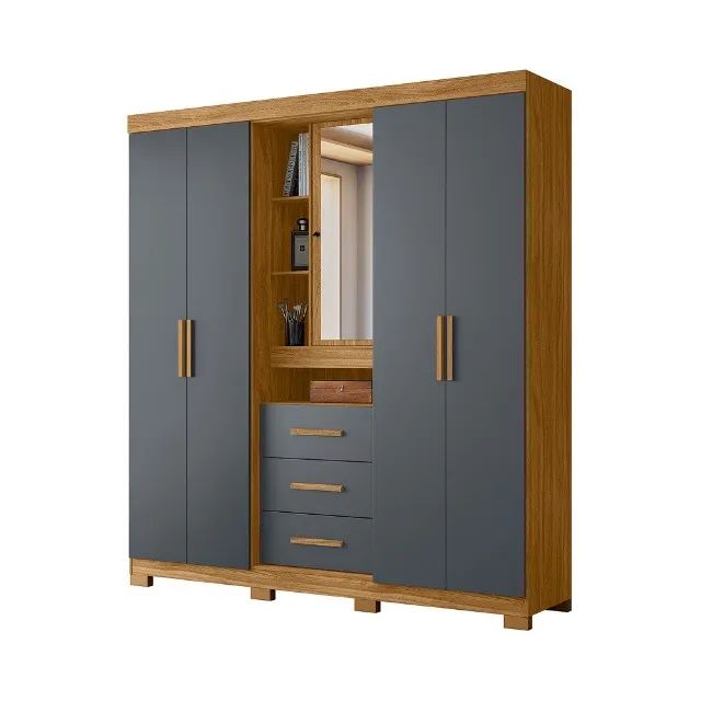 Guarda-roupa 5 Portas e 3 Gavetas Eldorado - Foto 5