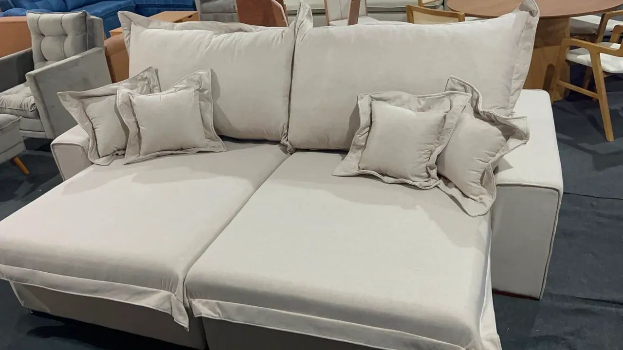 Promoção retrátil e reclinável sofá 2.90 Largura grande  - Foto 2