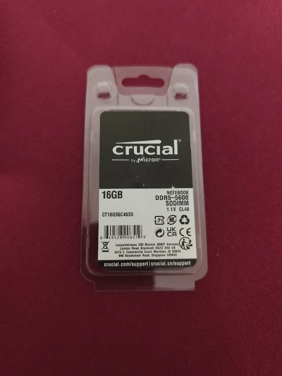 Memória RAM Samsung 32GB DDR5 5600MHz SODIMM 2Rx8 Dual Rank OEM