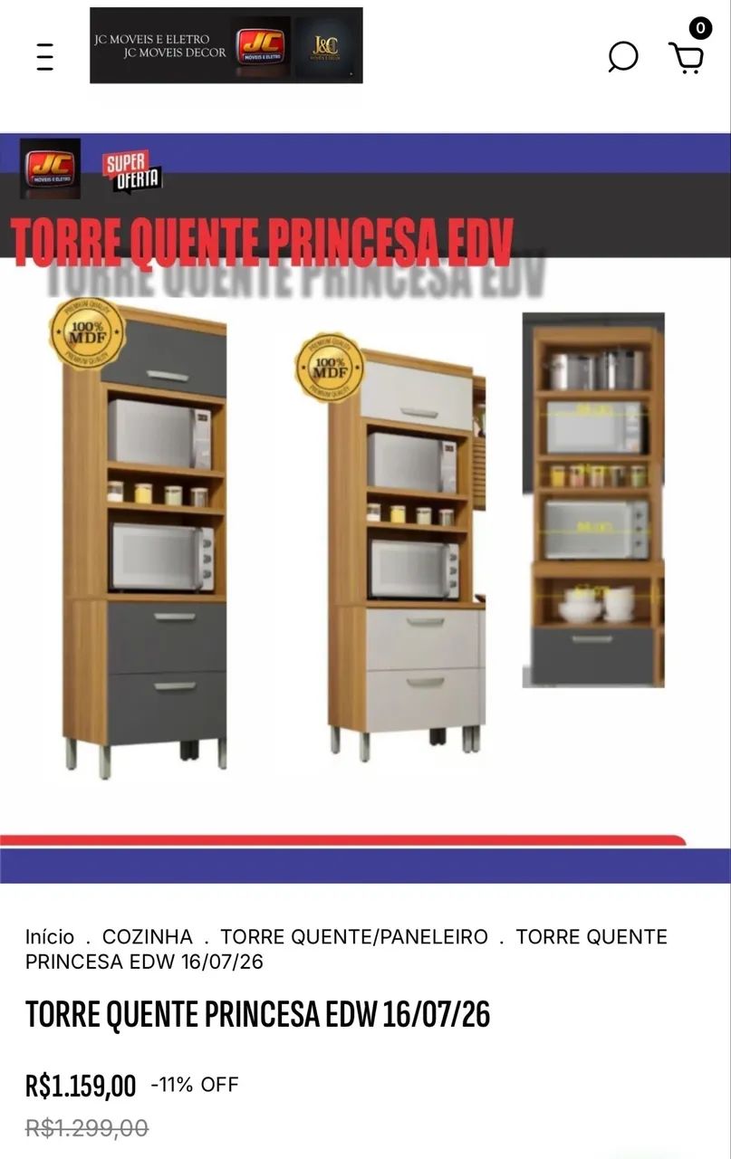 TORRE QUENTE PRINCESA MDF