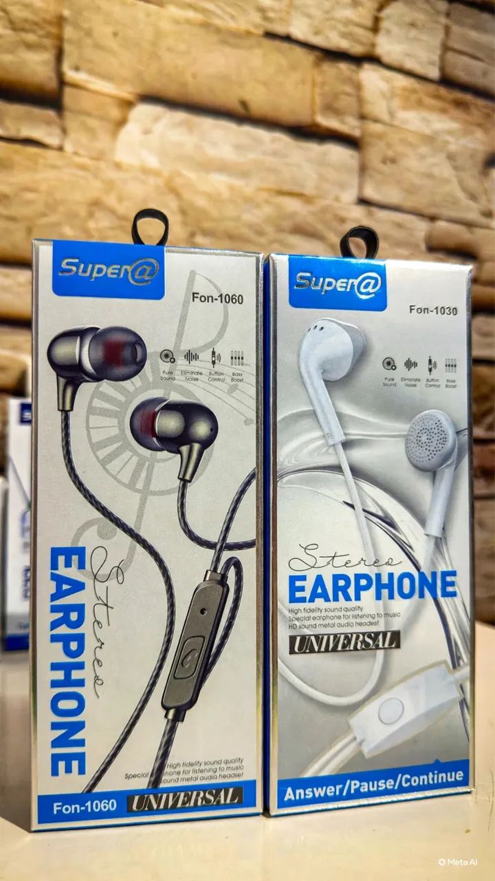 Fones de ouvido com fio 