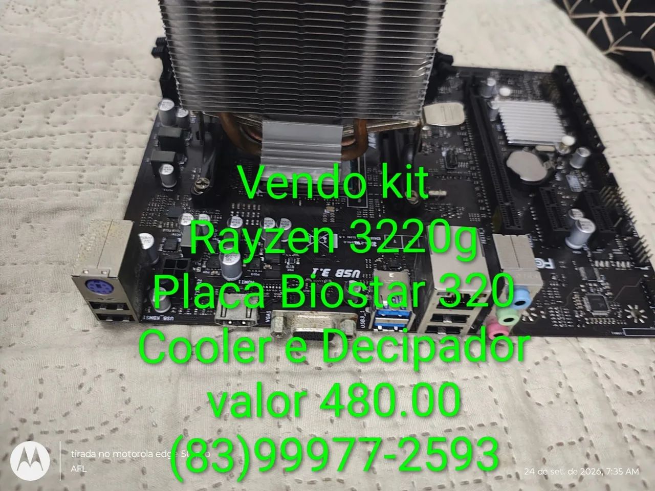 Placa mãe biostar am4 kit 