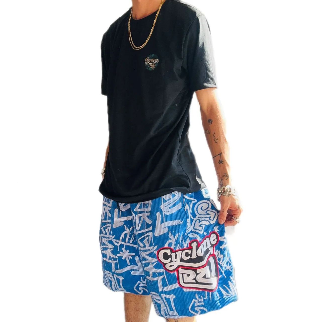 Bermuda Cyclone Veludo estampado  - Foto 2