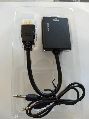 Conversor Hdmi Para Vga Com Saída P2 De Áudio - Foto 3