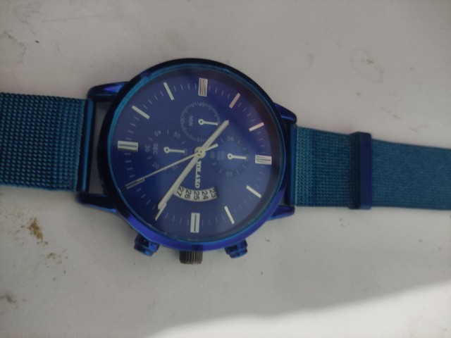 Relógio Azul inox 