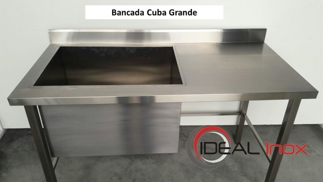 Bancada Cuba Gigante Aço Inox