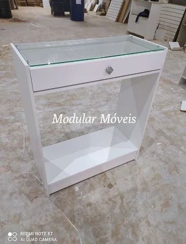 Balcão Cabideiro Vidro Superior e Gaveta - Foto 5