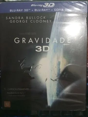 Blu Ray gravidade 3d + 2d com luva lacrado