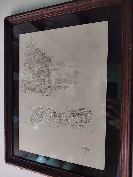 Desenho náutico assinado 85 - Foto 2