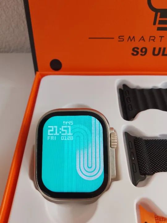 Smartwatch Ultra S9 + 2 pulseiras caixa - Foto 5
