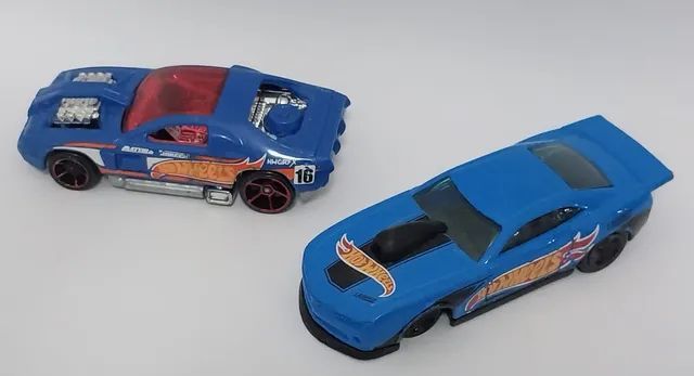2 Miniaturas Hot Wheels Camaro e Hollowback azul equipe Hot Wheels - Foto 2