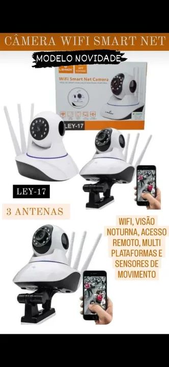 Camera wifi interna 03 antenas com áudio - Foto 4