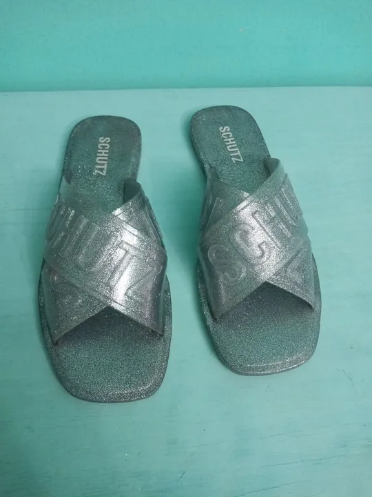 Sandálias Schutz Glitter Prata
