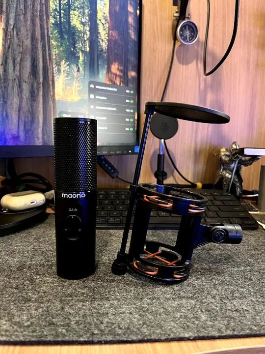 Microfone condensador USB C Maono PM471 series - estado de novo - perfeito para streaming - Foto 4