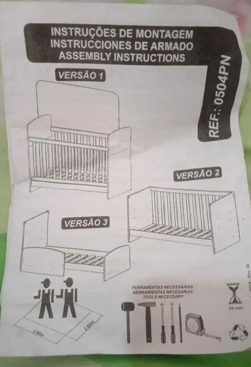 Berço Cama 3 em 1 com Colchão - Foto 4