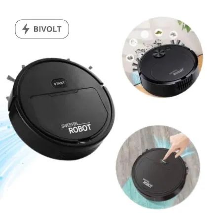 Robô aspirador de pó automático inteligente limpa casa sozinho recarregável salão loja - Foto 2