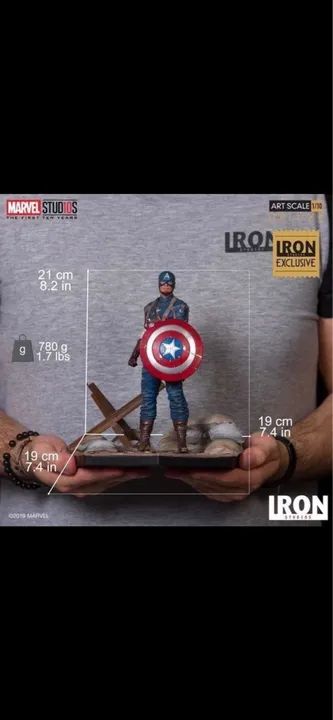 CAPITÃO AMERICA PRIMEIRO VINGADOR ART SCALE 1/10 CCXP 2019