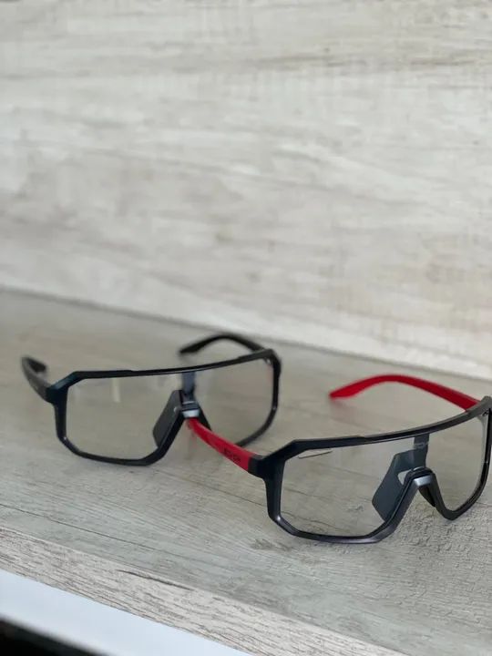 Óculos Esportivo Fotocromático Transparente para Cilcismo, Corrida  