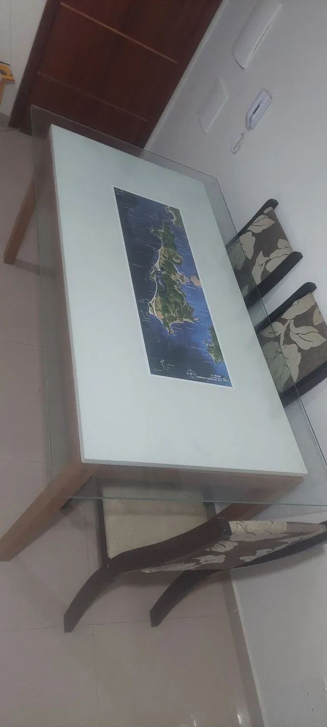 Mesa 8 lugares tampo vidro - Foto 2