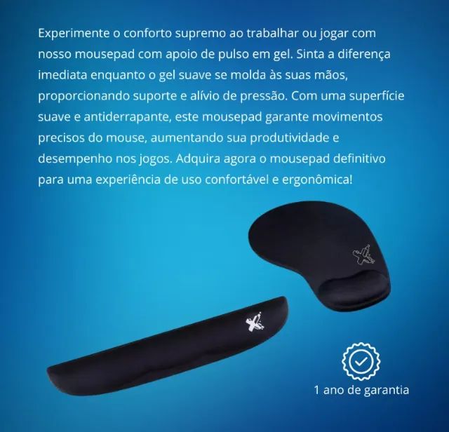 Mousepad + Apoio de Punho para teclado - Foto 2