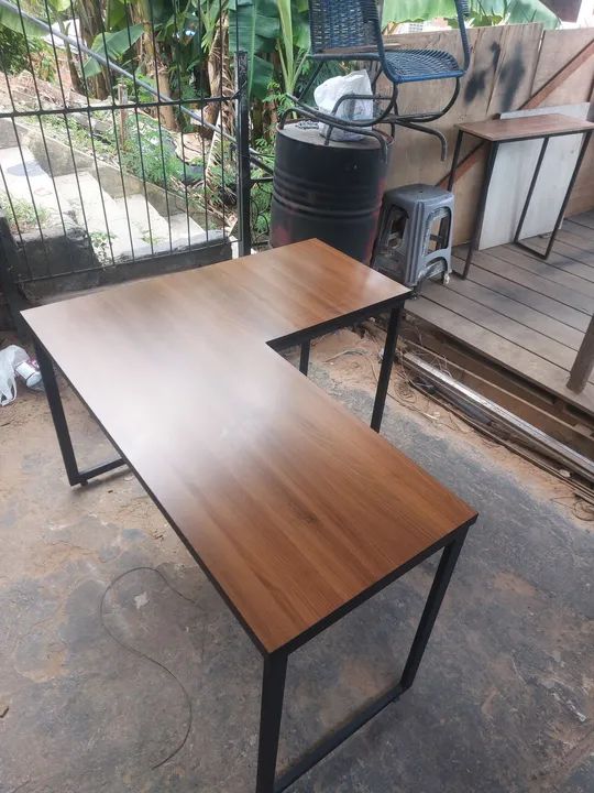 Mesa de Escritório em L Preto - Foto 4