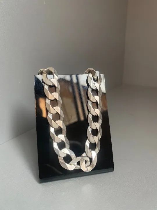 corrente em prata 925 italina groumet 