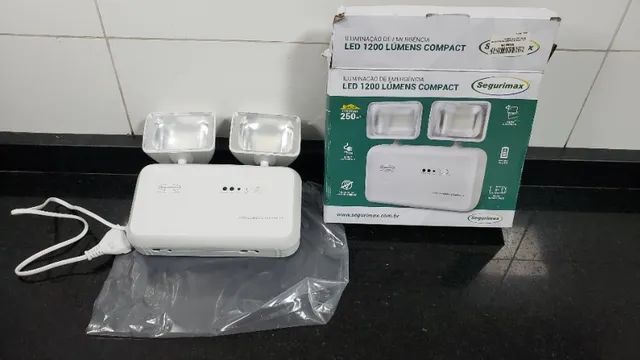 Iluminação De Emergência Segurimax Led 1200 2 Farois - Foto 2