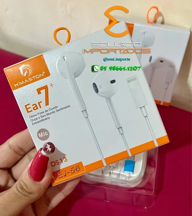 Fone de Ouvido com Fio - Ear 7 para iPhone  - Foto 3