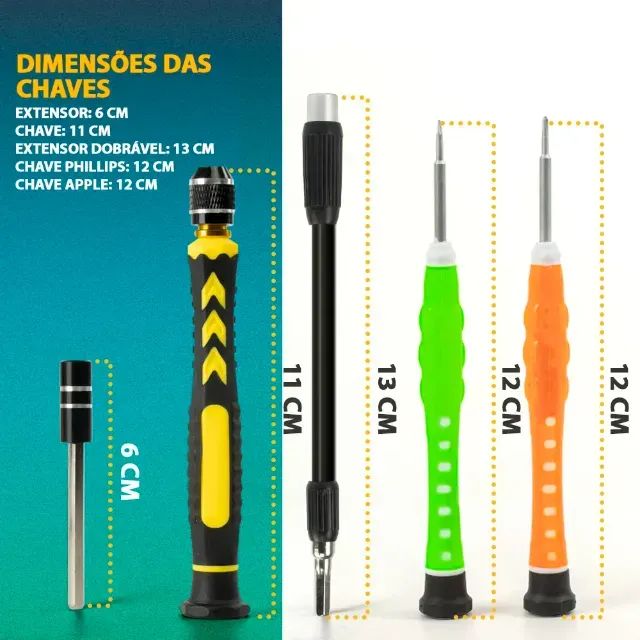 Conjunto de Chave de Fenda Magnética 38 Em 1 para Consertos de Smartphones e Notebooks - Foto 4