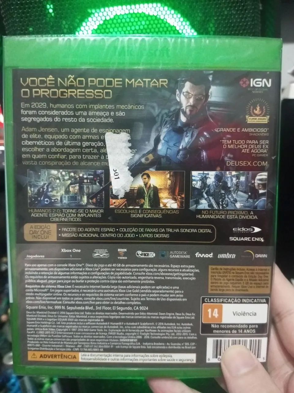 Deus ex mankind divided edição day one jogo Xbox one series x game lacrado  - Foto 2