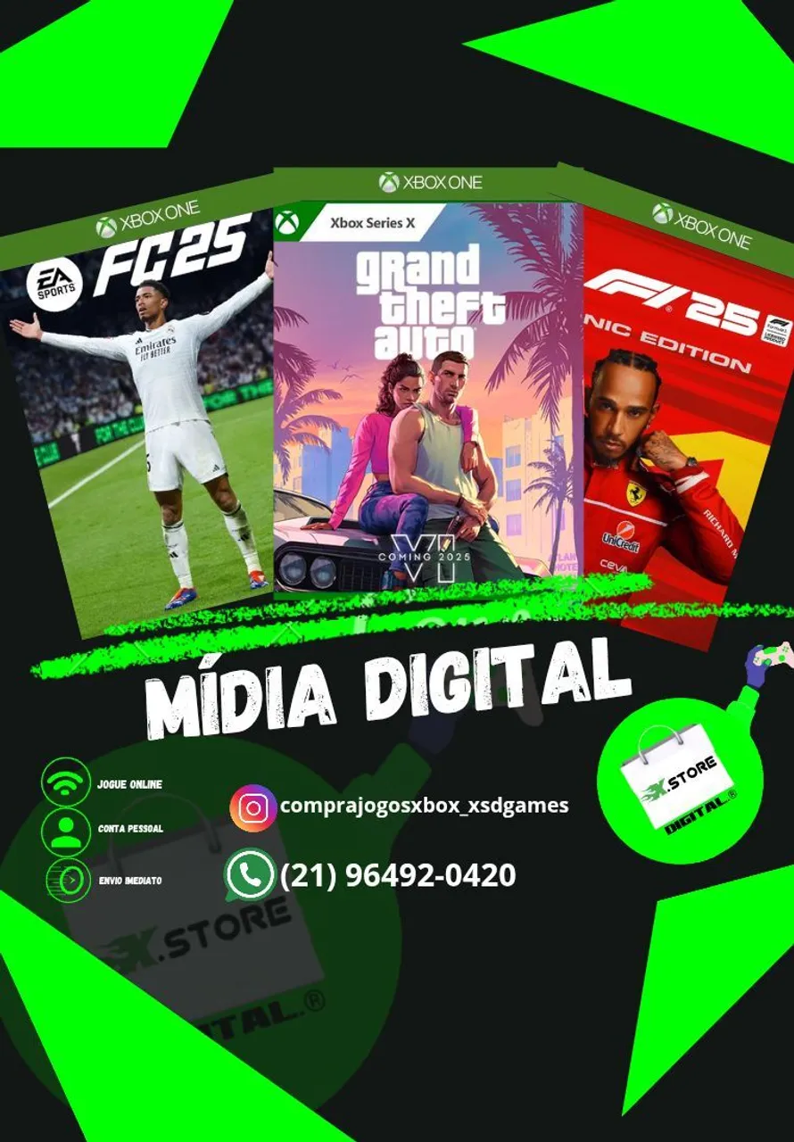 Vendo jogos de Xbox One e SX em mídia Digital