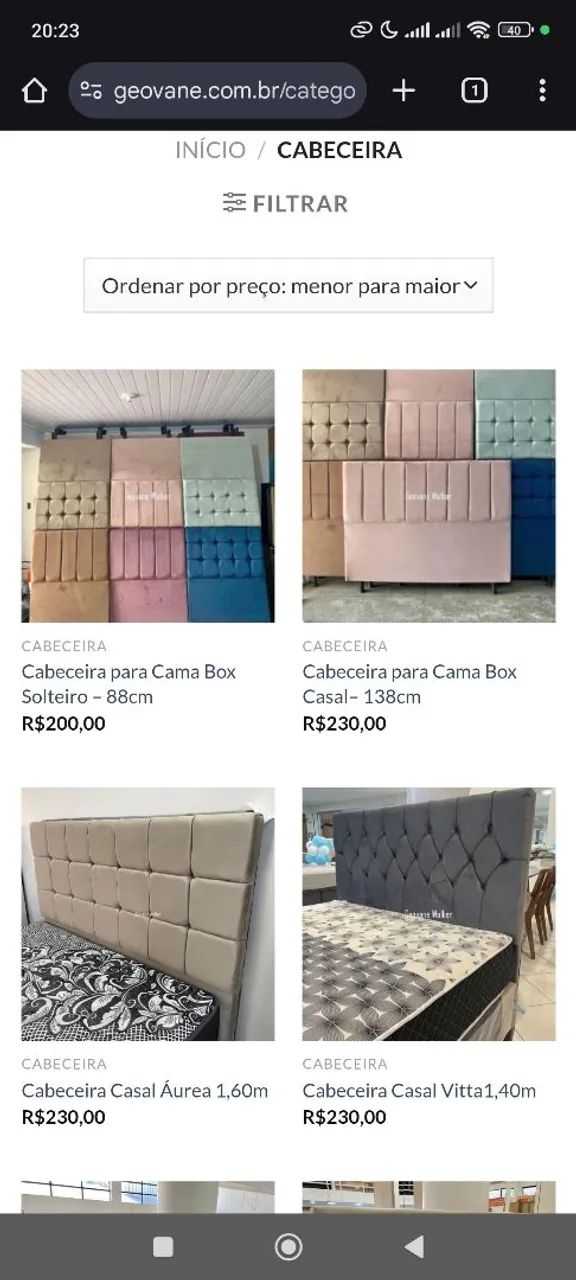 Cabeceira para Cama Box Solteiro/Casal - Vários Modelos