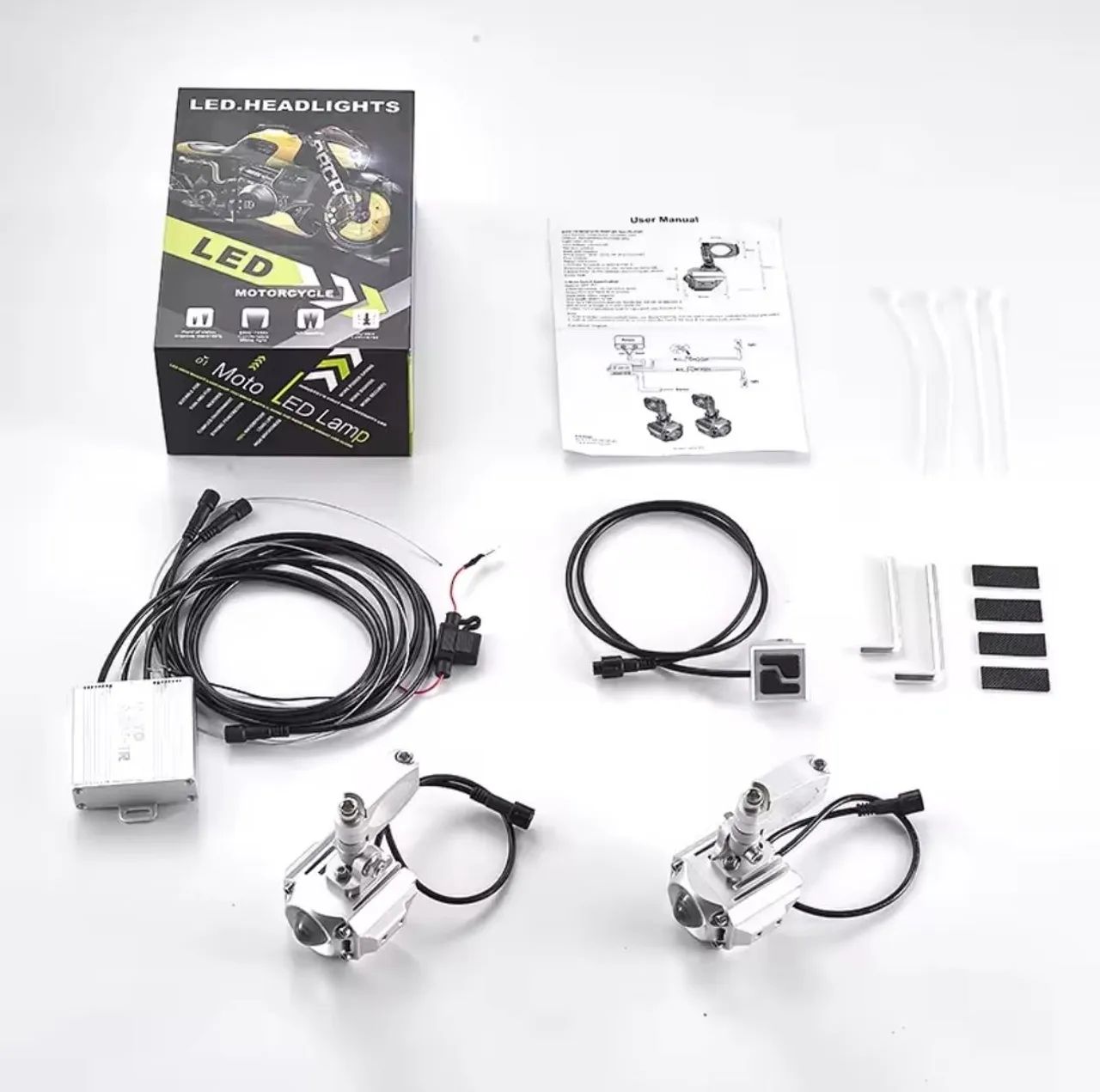 Faróis de LED para Moto - Preto - Foto 2