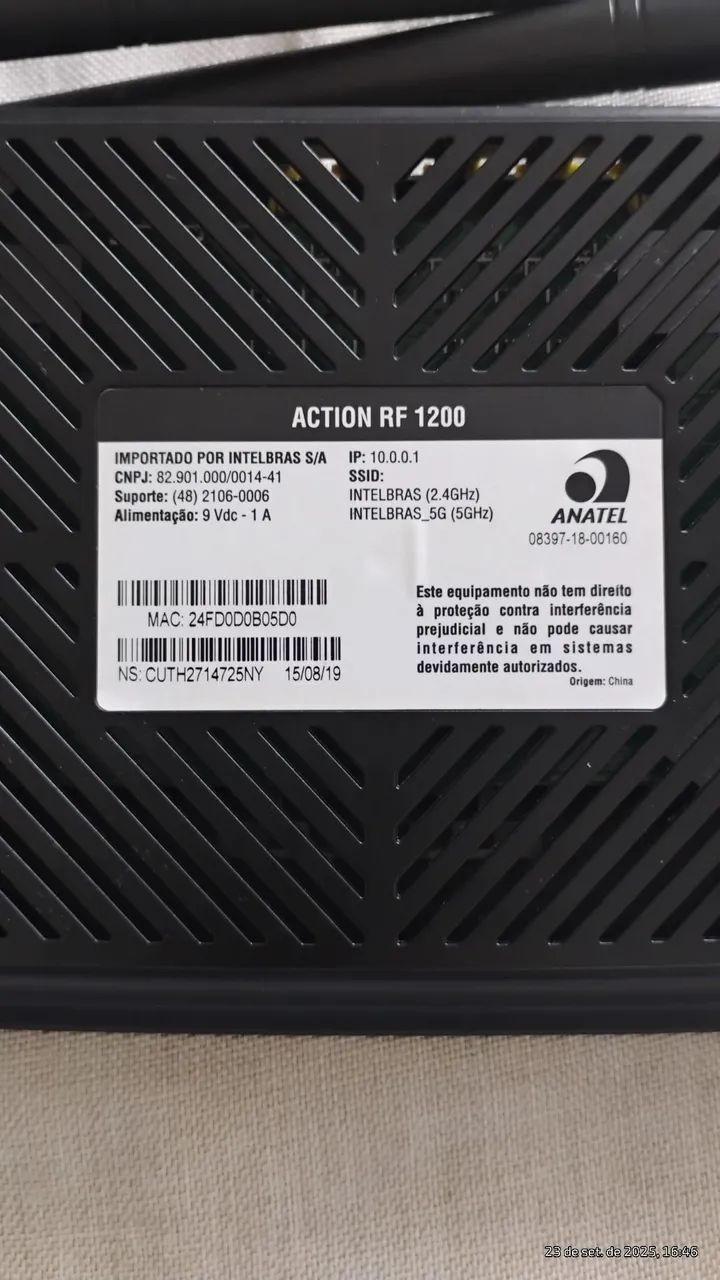 Roteador wi-fi Intelbras action RF 1200 - Foto 3