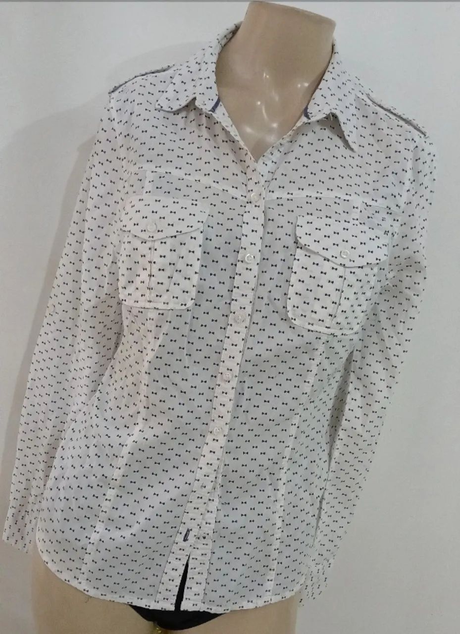 Camisa feminina clock house número 38 - 100% algodão - Foto 3
