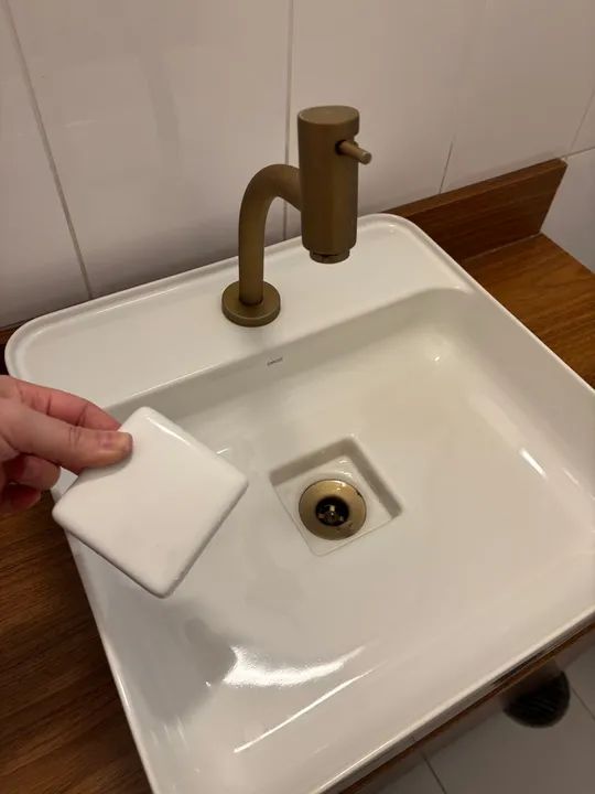 Cuba Slim Apoio Deca Quadrada Com Mesa 40cm Branco L.11040.M.17 - Foto 2