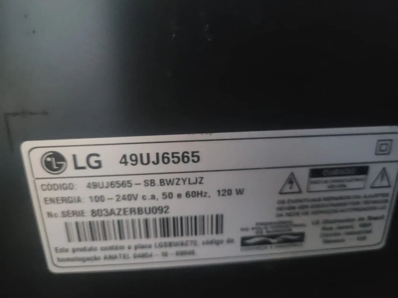 TV LG 49 polegadas com tela quebrada - Foto 2