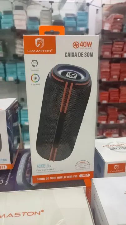 Caixa de Som Bluetooth 40W H'MASTON TN22 - Luz RGB