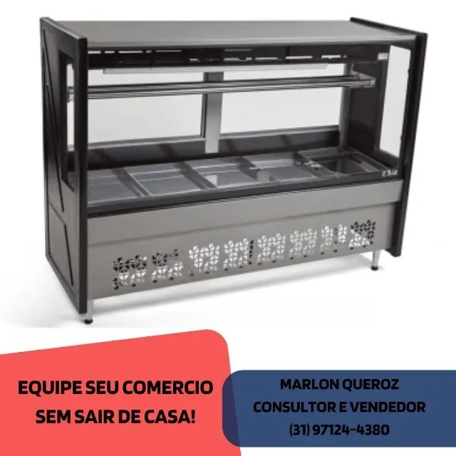 Balcão de Carnes 1,75M Preto Polar