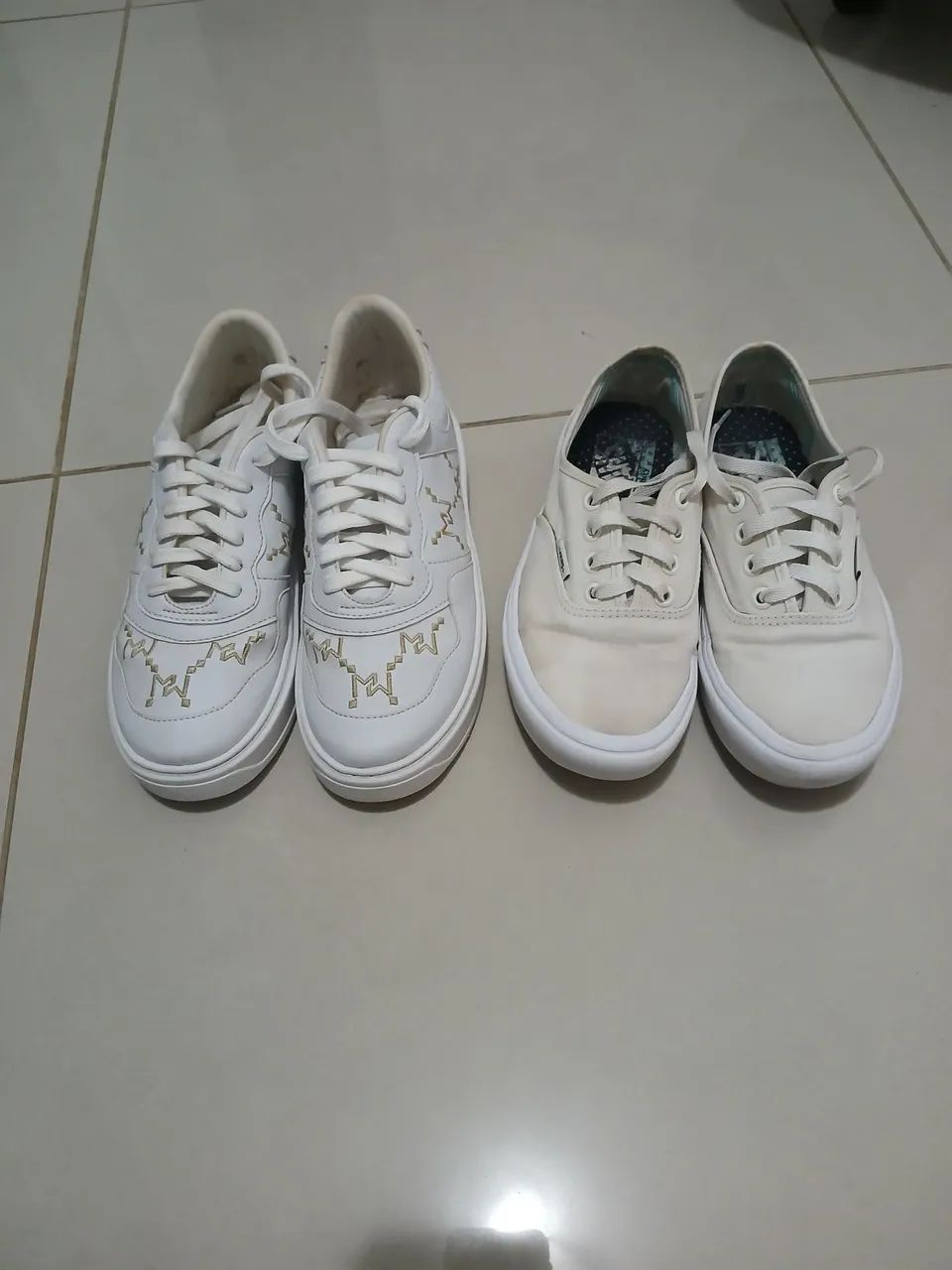 Dois pares de tênis Vans e milano, n 36