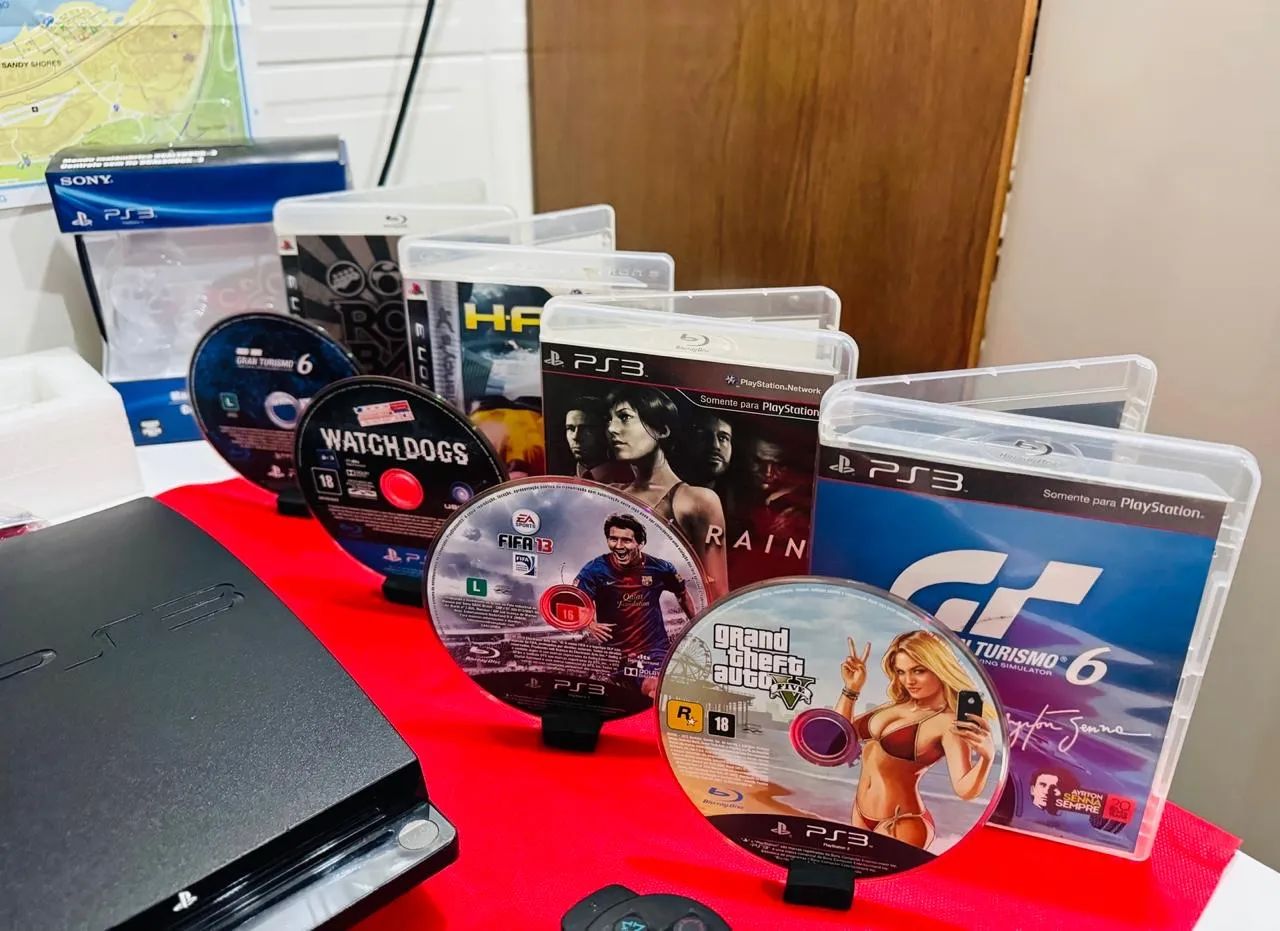 Ps3 Slim Desbloqueio HEN + 2 controles + jogos + parcelo em até 12x  - Foto 5