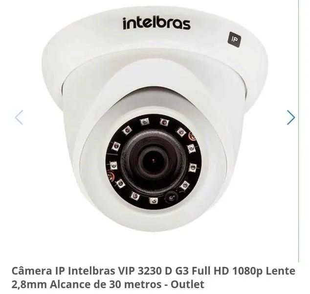 Camera ip vigilância cftv intelbras ip67