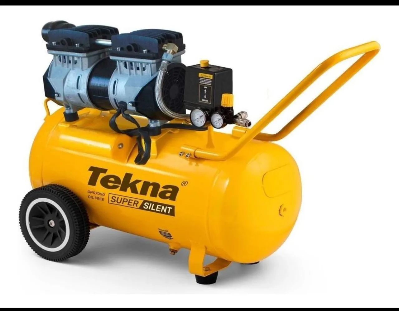 Compressor de Ar Tekna Silêncio e Isento de óleo  50 litros  220 volts