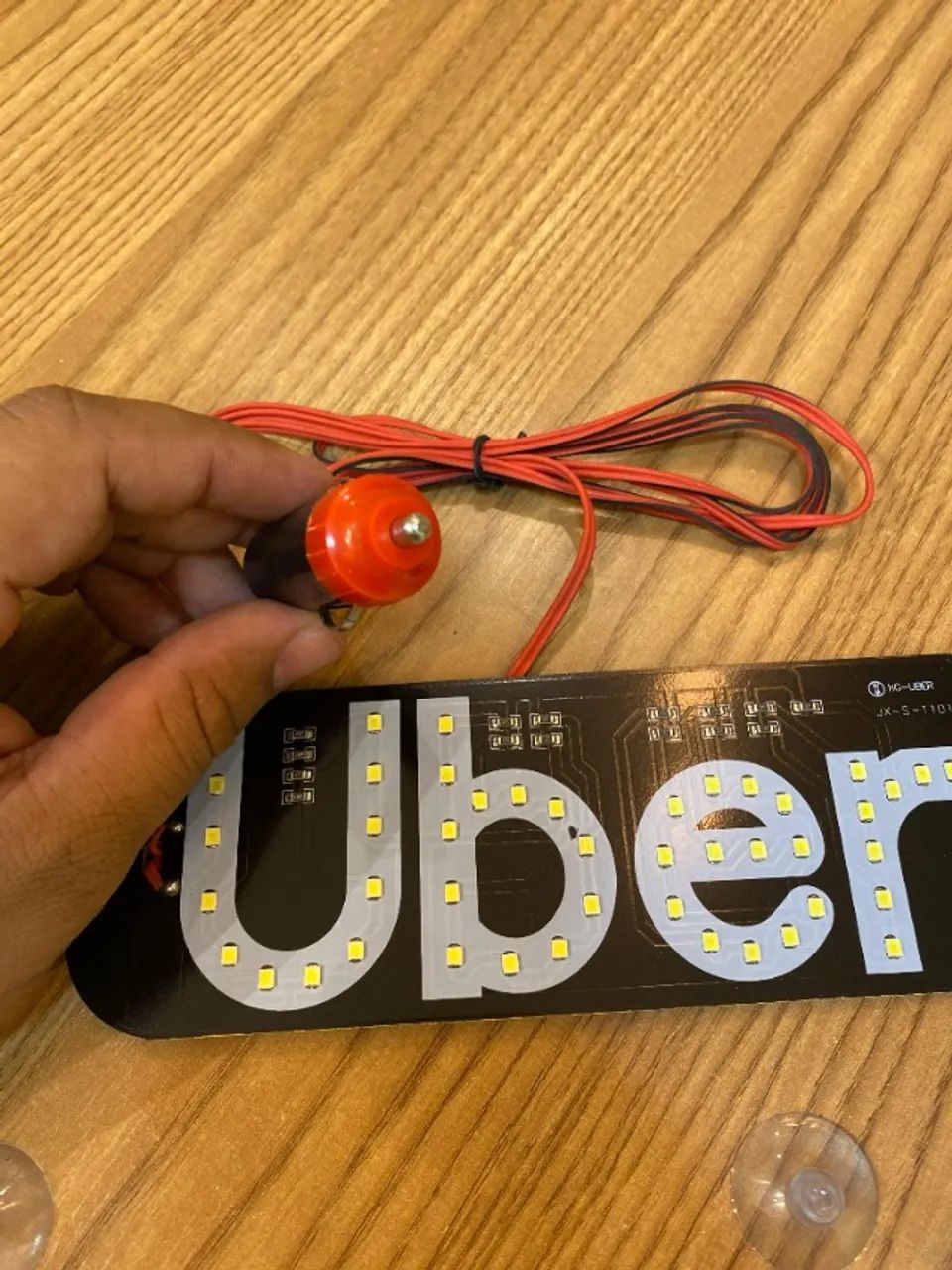 Placa Led Com Ventosa Letreiro Motorista De Aplicativo - Foto 4