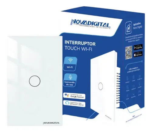 Interruptor Smart 1 Botao Novadigital Ws-us Lite 10a 127/220v Branco