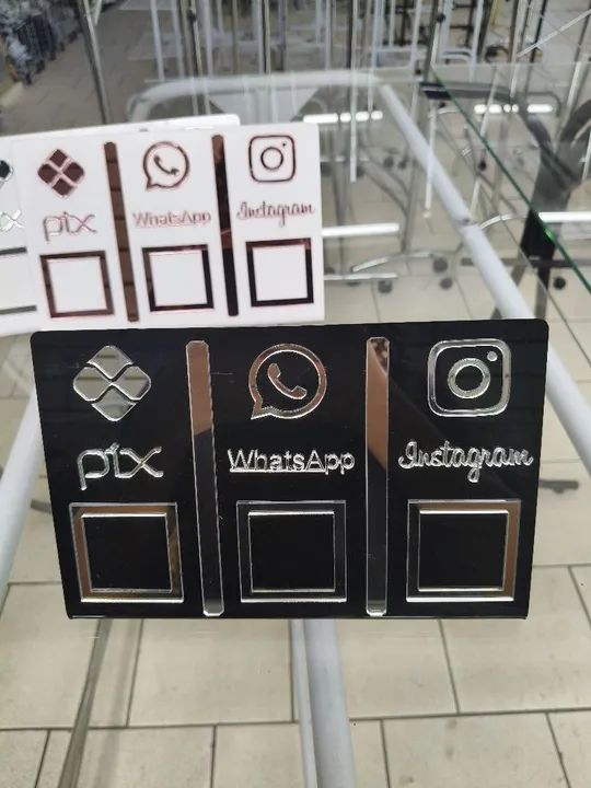 Placa c/3 - WhatsApp, Instagram, Pix - Foto 2