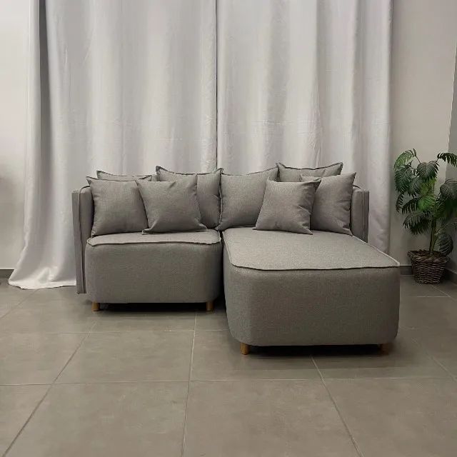 Sofá Opel 2 Lugares com Chaise Tecido Linho 180cm- Produto Novo Entrega Rápida - Foto 3