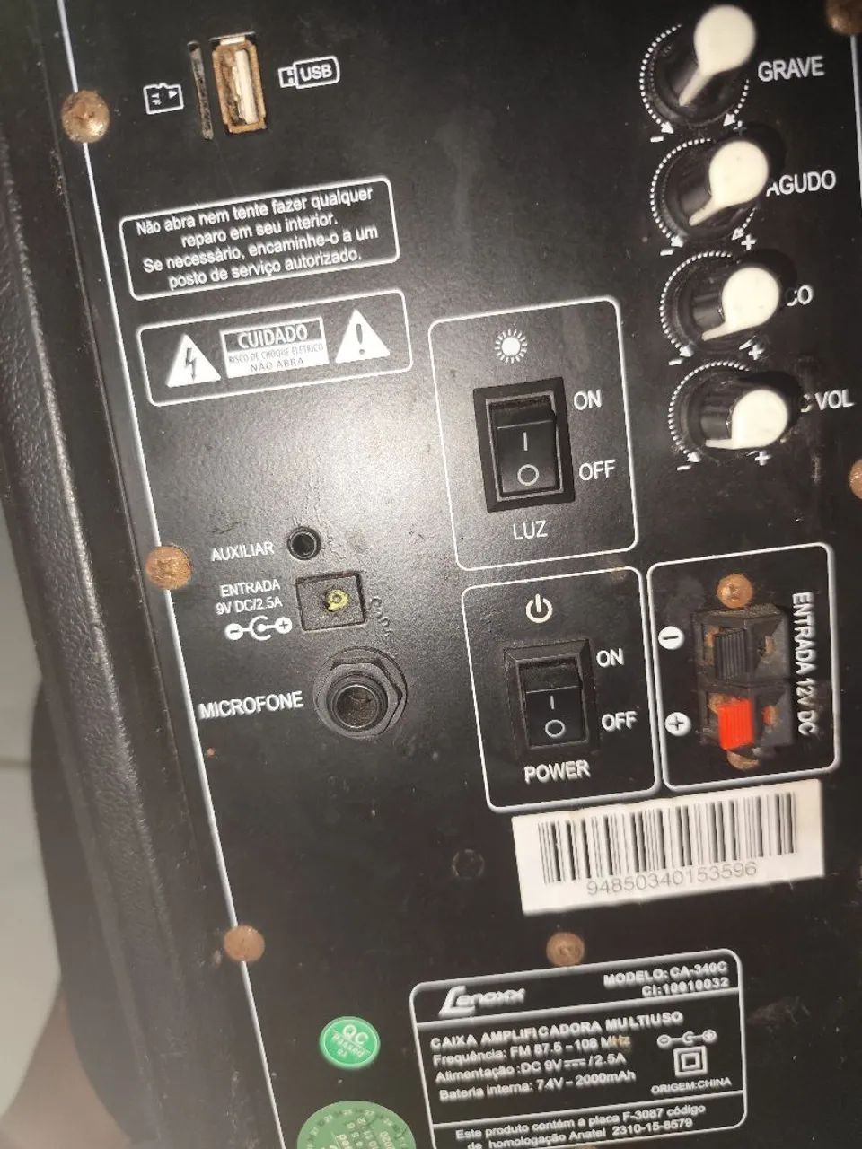 Caixa de Som Portátil 290W Bluetooth - Som Potente e Conectividade - Foto 4