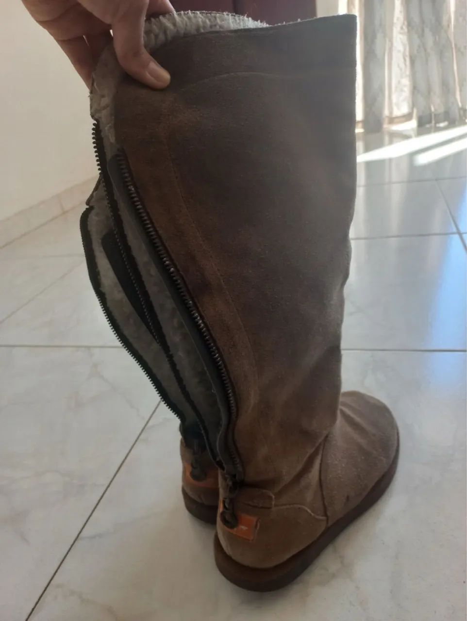 Botas Kipling infantis de camurça marrom TAM 33 - Foto 3